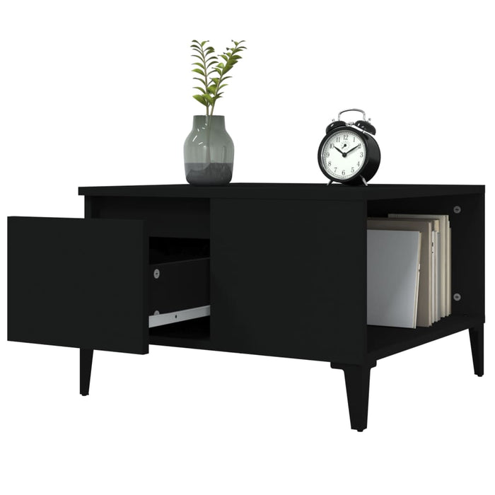 Coffee Table Black 55X55X36.5 Cm Engineered Wood Nxobnp