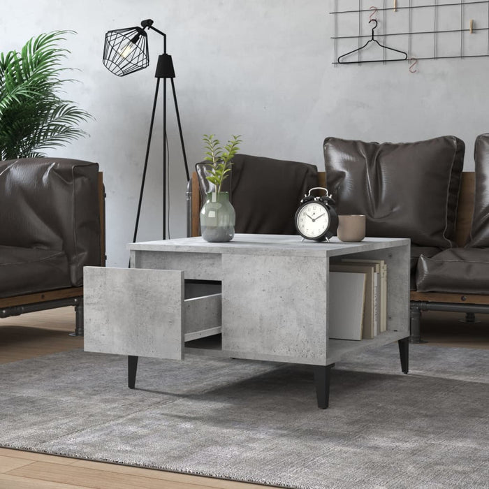 Coffee Table Concrete Grey 55X55X36.5 Cm Engineered Wood Nxobnn