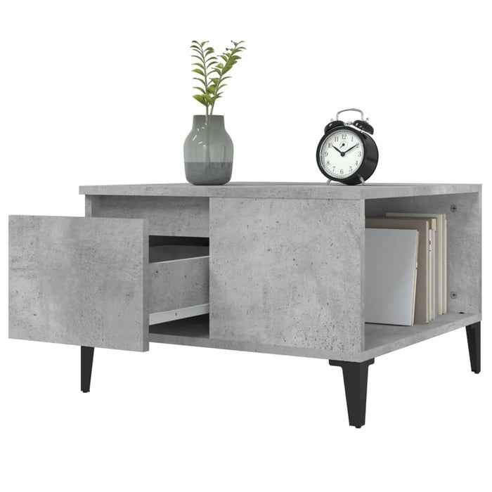 Coffee Table Concrete Grey 55X55X36.5 Cm Engineered Wood Nxobnn
