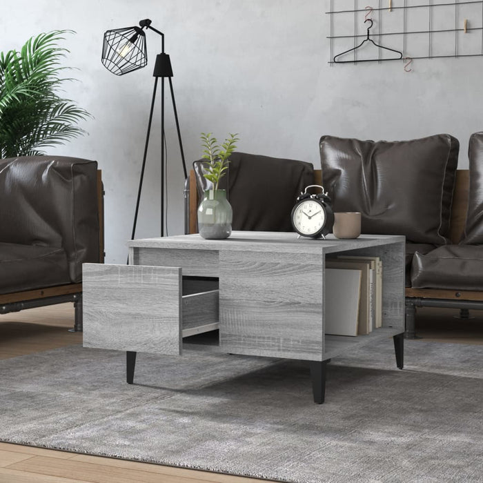 Coffee Table Grey Sonoma 55X55X36.5 Cm Engineered Wood Nxobkb