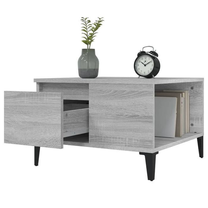 Coffee Table Grey Sonoma 55X55X36.5 Cm Engineered Wood Nxobkb