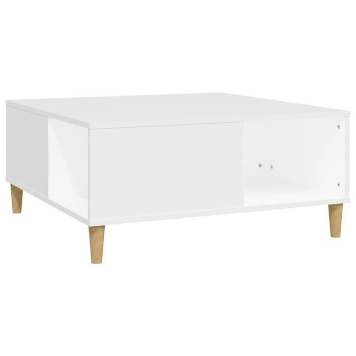 Coffee Table White 80X80X36.5 Cm Engineered Wood Nxobkx
