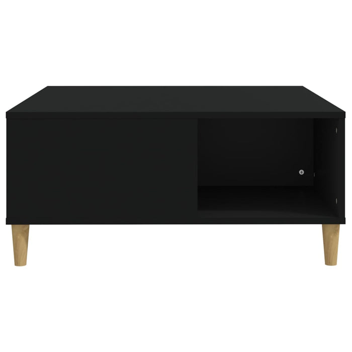 Coffee Table Black 80X80X36.5 Cm Engineered Wood Nxobkt