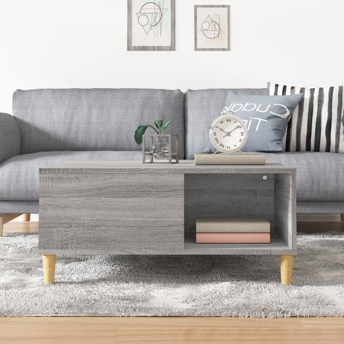 Coffee Table Grey Sonoma 80X80X36.5 Cm Engineered Wood Nxobkn