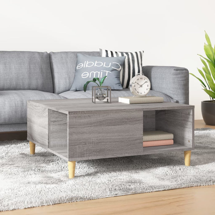 Coffee Table Grey Sonoma 80X80X36.5 Cm Engineered Wood Nxobkn