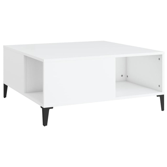 Coffee Table White 80X80X36.5 Cm Engineered Wood Nxoobb
