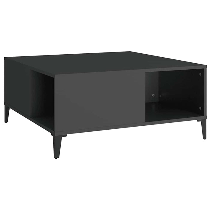 Coffee Table Black 80X80X36.5 Cm Engineered Wood Nxoobo