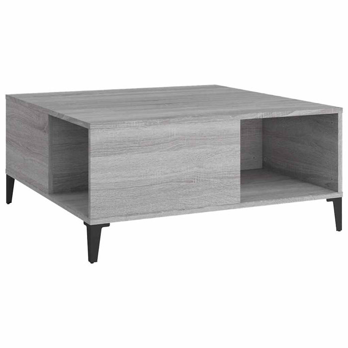 Coffee Table Grey Sonoma 80X80X36.5 Cm Engineered Wood Nxoobl