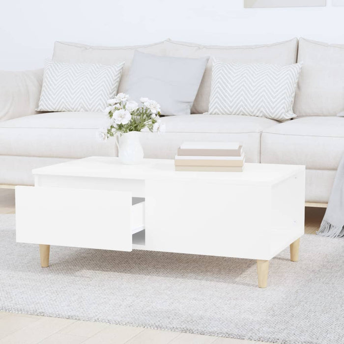 Coffee Table White 90X50X36.5 Cm Engineered Wood Nxoobn