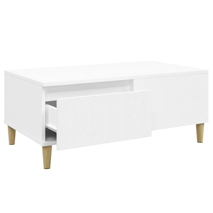 Coffee Table White 90X50X36.5 Cm Engineered Wood Nxoobn