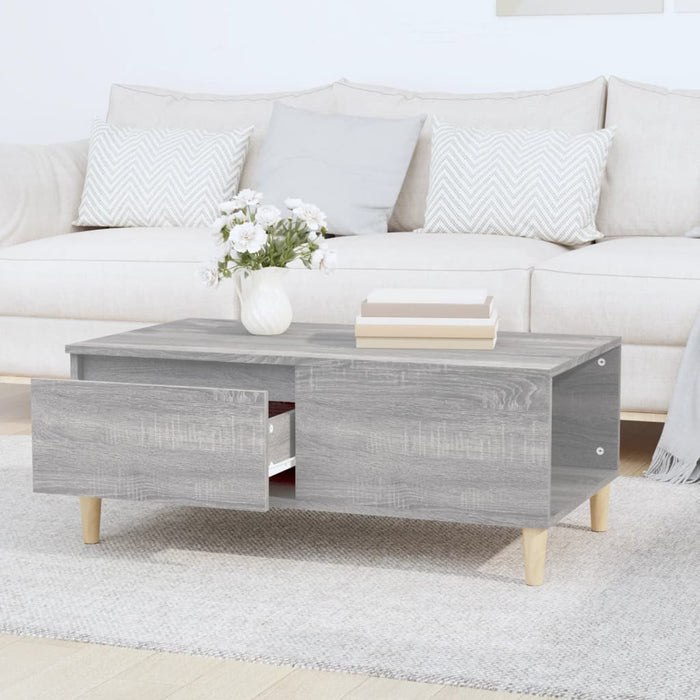Coffee Table Grey Sonoma 90X50X36.5 Cm Engineered Wood Nxoooa