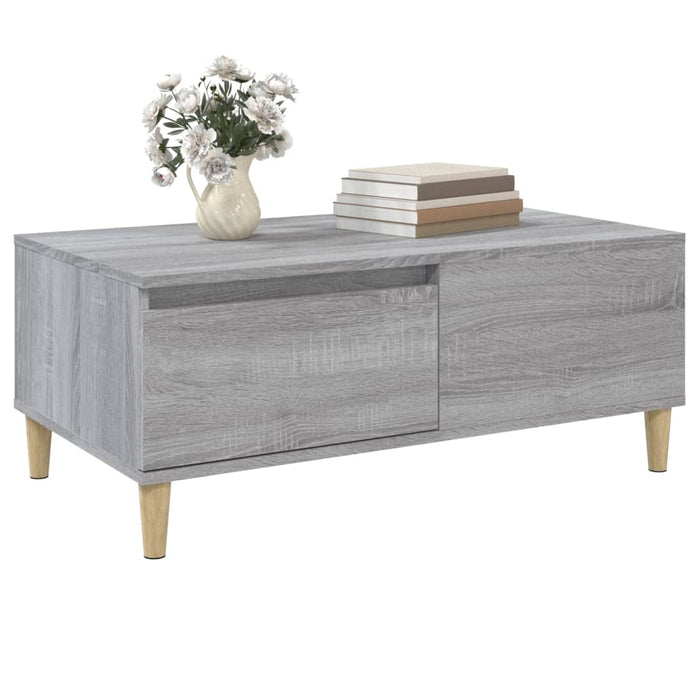 Coffee Table Grey Sonoma 90X50X36.5 Cm Engineered Wood Nxoooa
