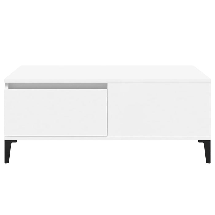 Coffee Table White 90X50X36.5 Cm Engineered Wood Nxoool