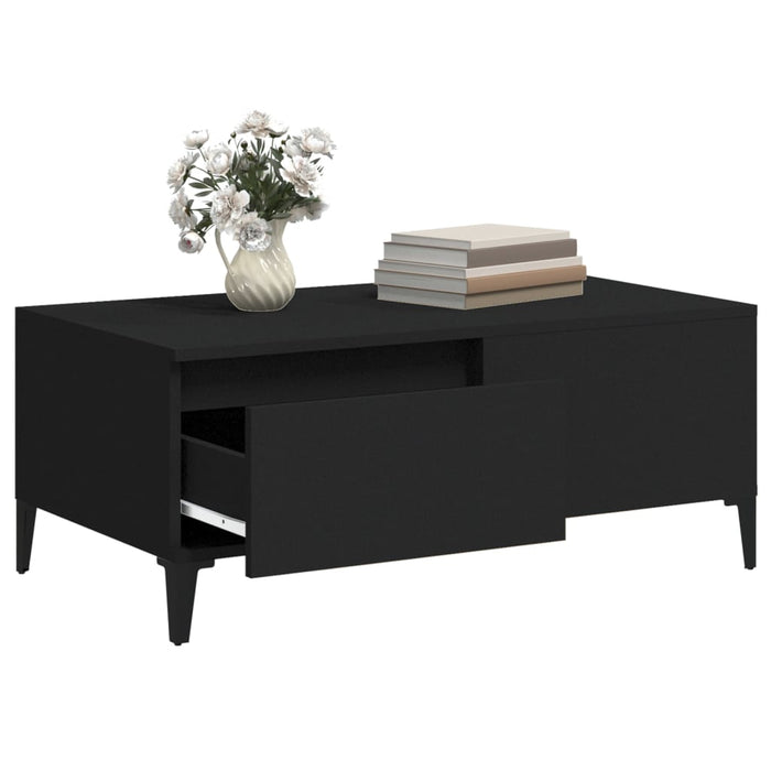 Coffee Table Black 90X50X36.5 Cm Engineered Wood Nxoooi