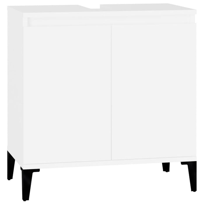 Sink Cabinet White 58X33X60 Cm Engineered Wood Nxoxlb