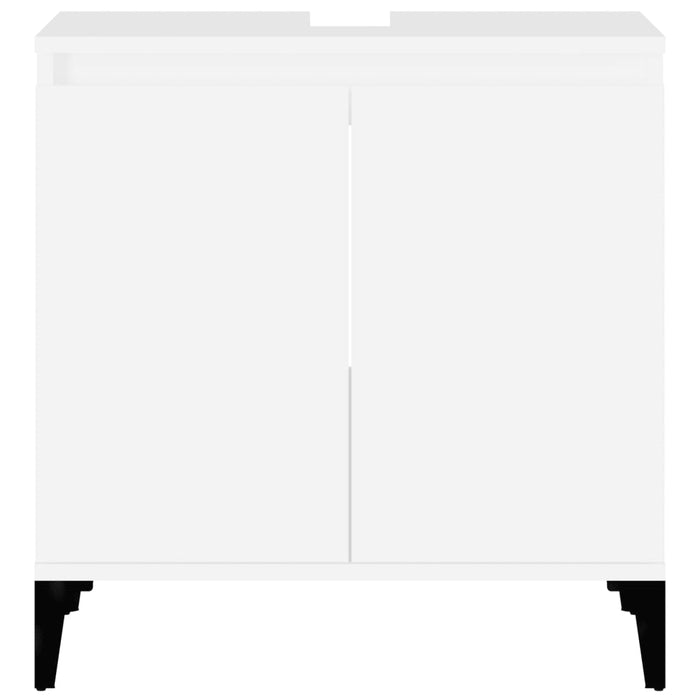 Sink Cabinet White 58X33X60 Cm Engineered Wood Nxoxlb