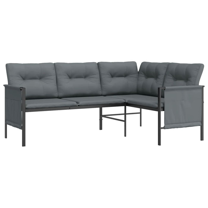 Garden Corner Sofa Anthracite Steel And Textilene Tlxnoo