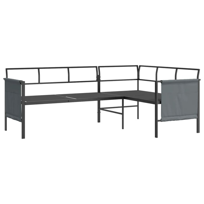 Garden Corner Sofa Anthracite Steel And Textilene Tlxnoo