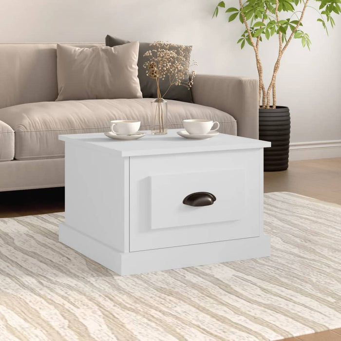 Coffee Table White 50X50X35 Cm Engineered Wood Nolxan