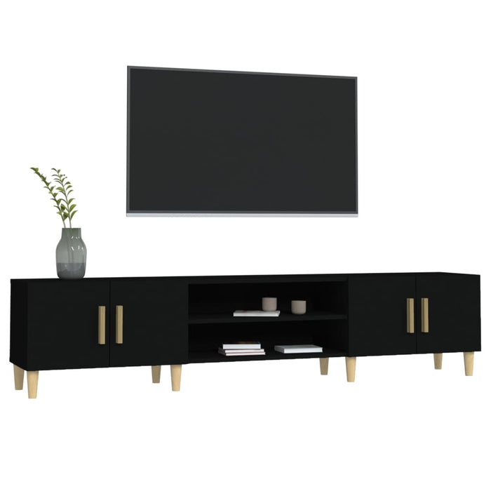 Tv Cabinet Black 180X31.5X40 Cm Engineered Wood Nolxpi