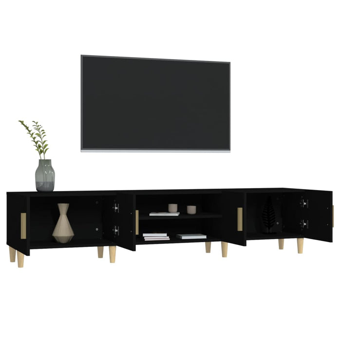Tv Cabinet Black 180X31.5X40 Cm Engineered Wood Nolxpi