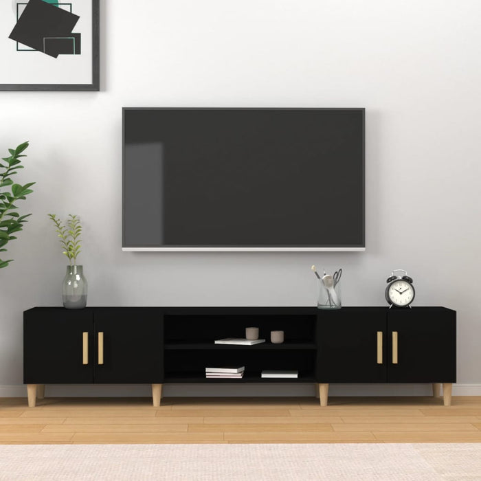 Tv Cabinet Black 180X31.5X40 Cm Engineered Wood Nolxpi