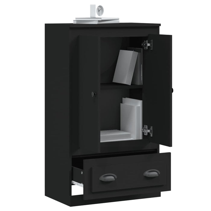 Highboard Black 60X35.5X103.5 Cm Engineered Wood Nolxki