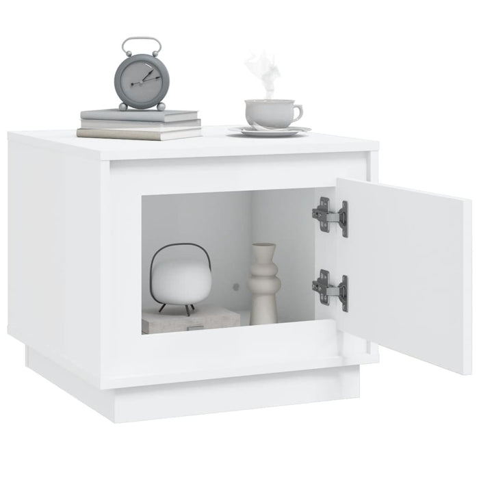 Coffee Table White 51X50X44 Cm Engineered Wood Noknln