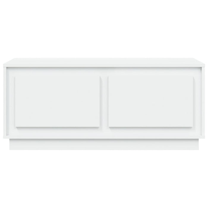 Coffee Table White 102X50X44 Cm Engineered Wood Noknil