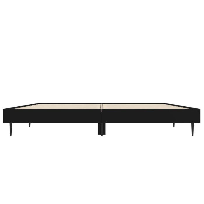 Double Size Bed Frame Without Mattress Black 135X190 Cm Engineered Wood Ntxxnl