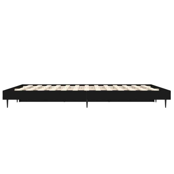Double Size Bed Frame Without Mattress Black 135X190 Cm Engineered Wood Ntxxnl