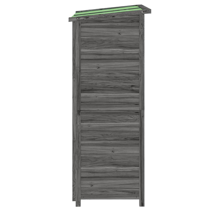 Garden Tool Shed Grey 83X57X140 Cm Solid Wood Pine Oixxao