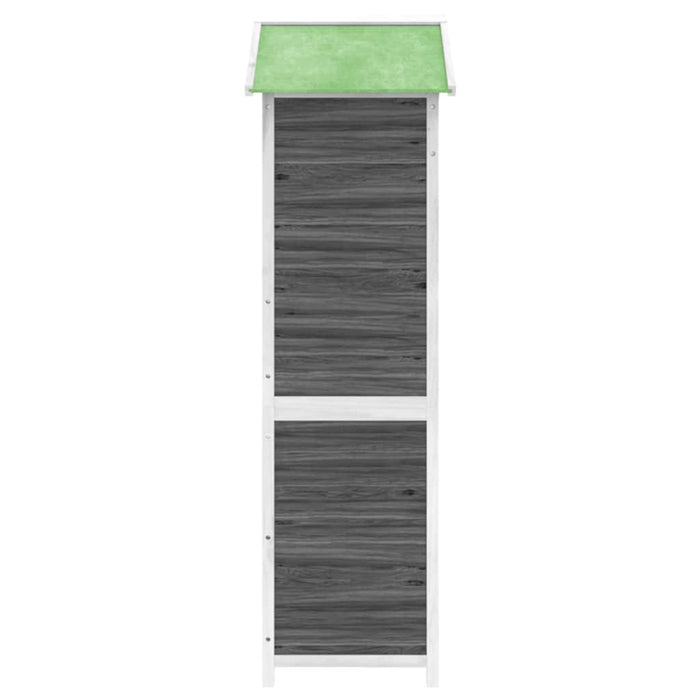 Garden Tool Shed Grey 120X53.5X170 Cm Solid Wood Pine Oixxai