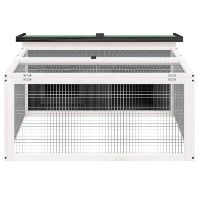 Rabbit Hutch Grey 117.5X97X47.5 Cm Solid Wood Pine Oixxni