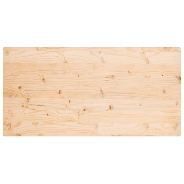 Table Top 110X55X2.5 Cm Solid Wood Pine Rectangular Nxaaob