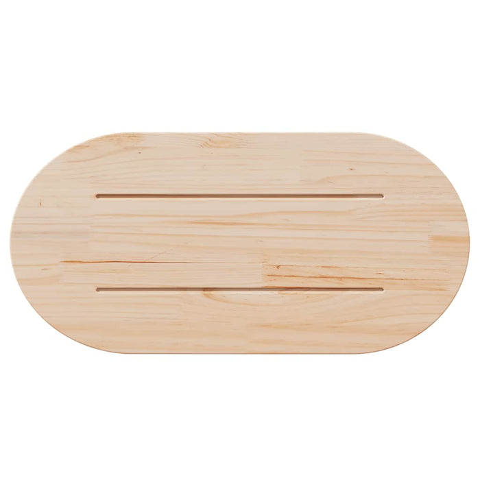 Table Top 80X40X2.5 Cm Solid Wood Pine Oval Nxatpb