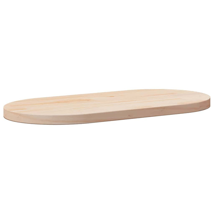Table Top 90X45X2.5 Cm Solid Wood Pine Oval Nxatpp
