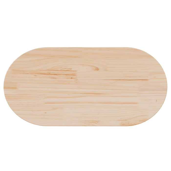 Table Top 90X45X2.5 Cm Solid Wood Pine Oval Nxatpp