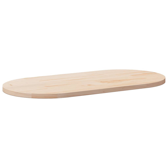 Table Top 100X50X2.5 Cm Solid Wood Pine Oval Nxatlb