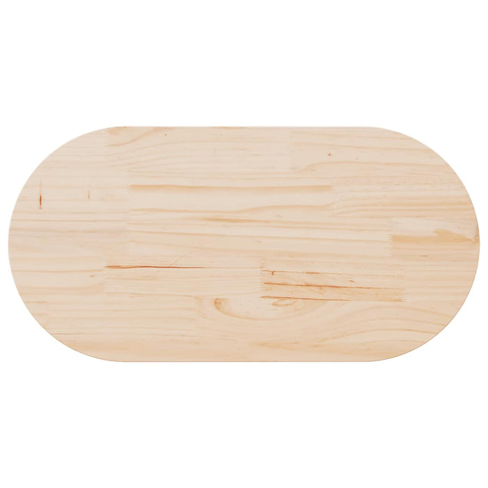 Table Top 100X50X2.5 Cm Solid Wood Pine Oval Nxatlb