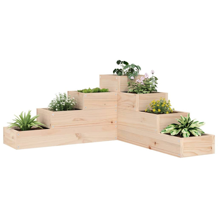 Garden Planter 4-Tier 80.5X79X36 Cm Solid Wood Pine Nxptoi
