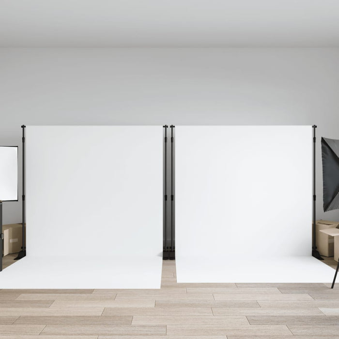 Backdrop Stands 2 Pcs Black 305X243 Cm Steel Toniali