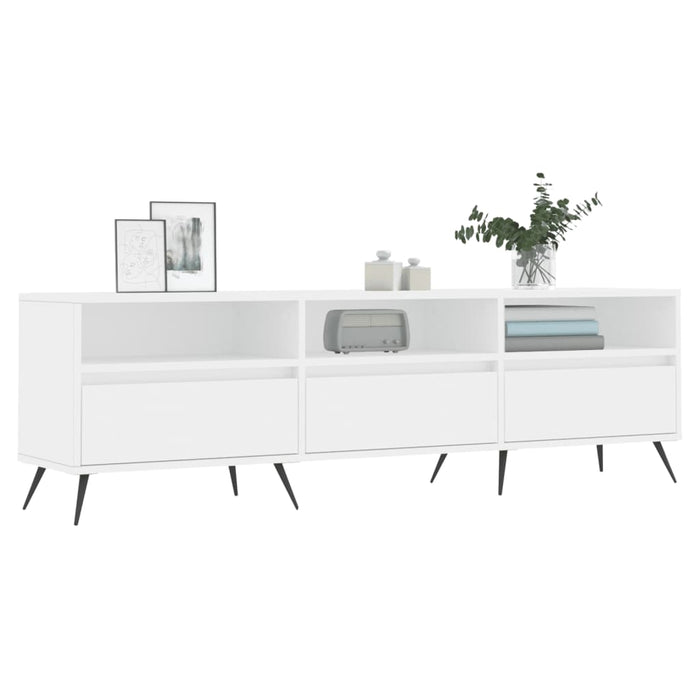 Tv Cabinet White 150X30X44.5 Cm Engineered Wood Ntoxpx