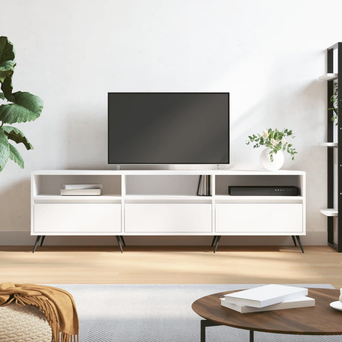 Tv Cabinet White 150X30X44.5 Cm Engineered Wood Ntoxpx