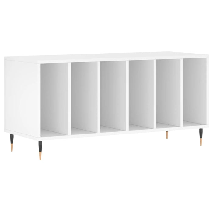 Record Cabinet White 100X38X48 Cm Engineered Wood Ntoiab
