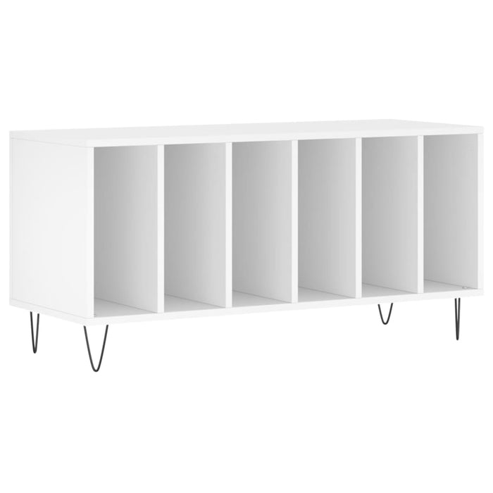 Record Cabinet White 100X38X48 Cm Engineered Wood Ntoian