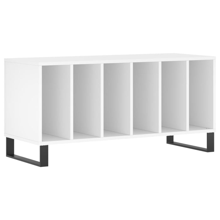 Record Cabinet White 100X38X48 Cm Engineered Wood Ntoipl