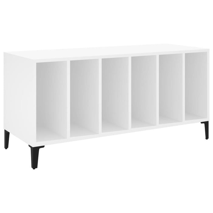 Record Cabinet White 100X38X48 Cm Engineered Wood Ntokno