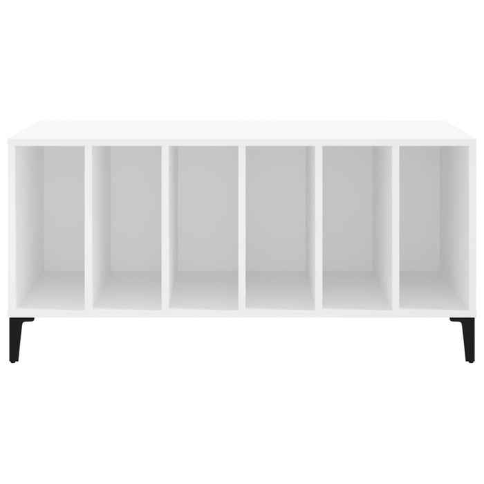 Record Cabinet White 100X38X48 Cm Engineered Wood Ntokno