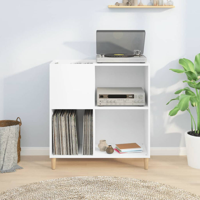 Record Cabinet White 84.5X38X89 Cm Engineered Wood Ntoknk